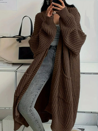 Plus size chunky knit cardigan, view 24