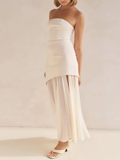 Layered Slit Tube Maxi Dress