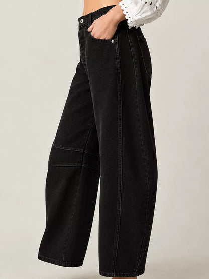 High-waist barrel-leg jeans, view 10