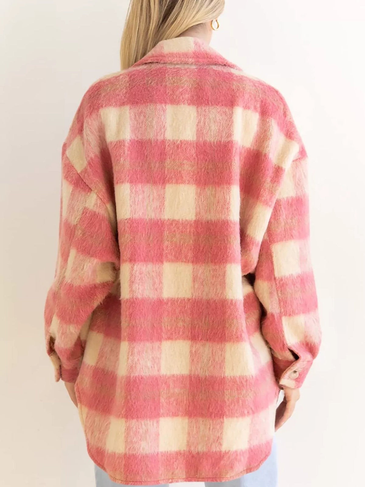 Plaid button-down jacket, view 2
