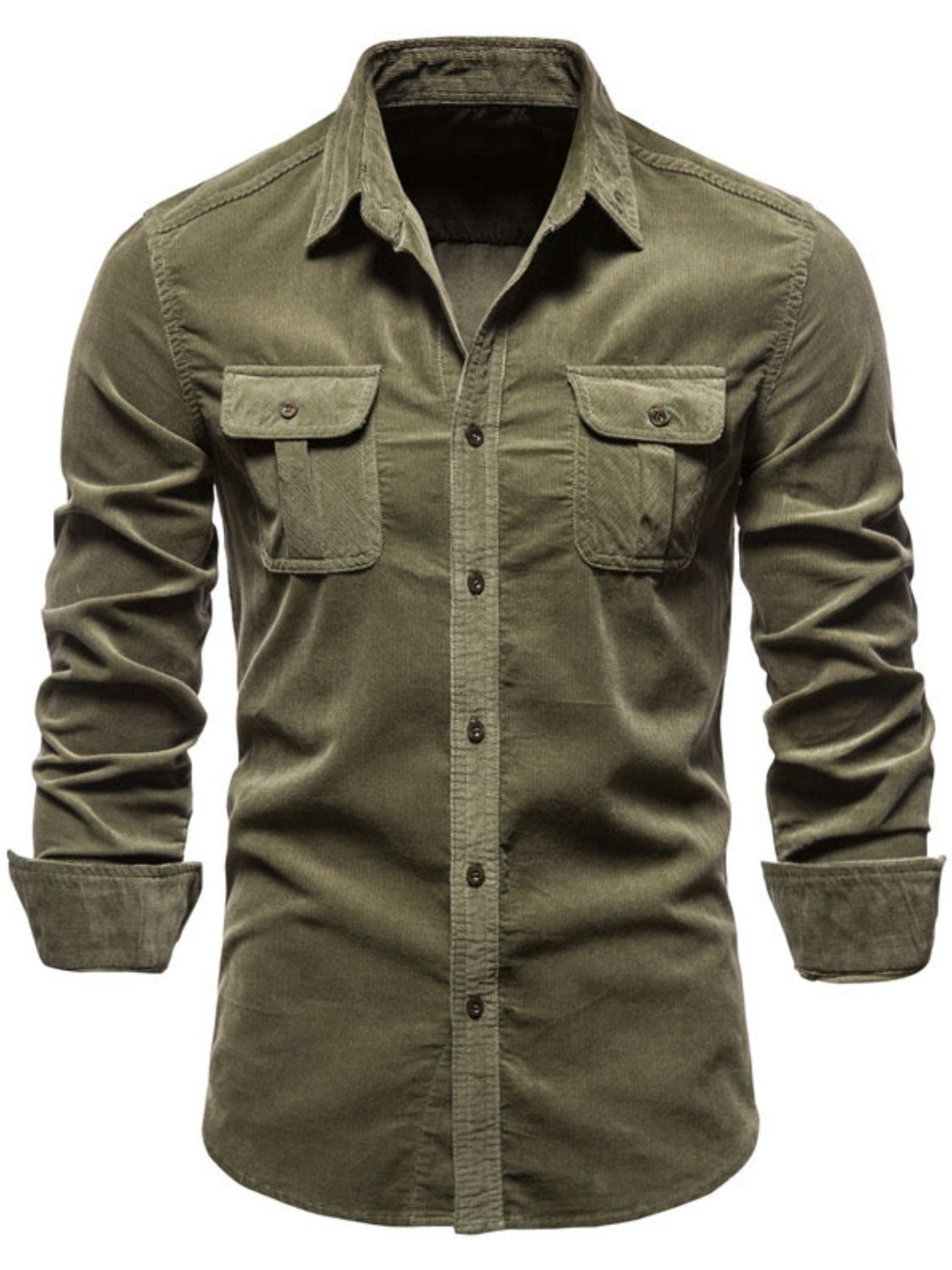 Plus Size Fitted Button Down Shirt