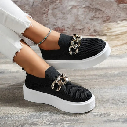 Platform Round Toe Slip-Ons