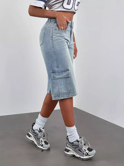 High Waist Denim Shorts