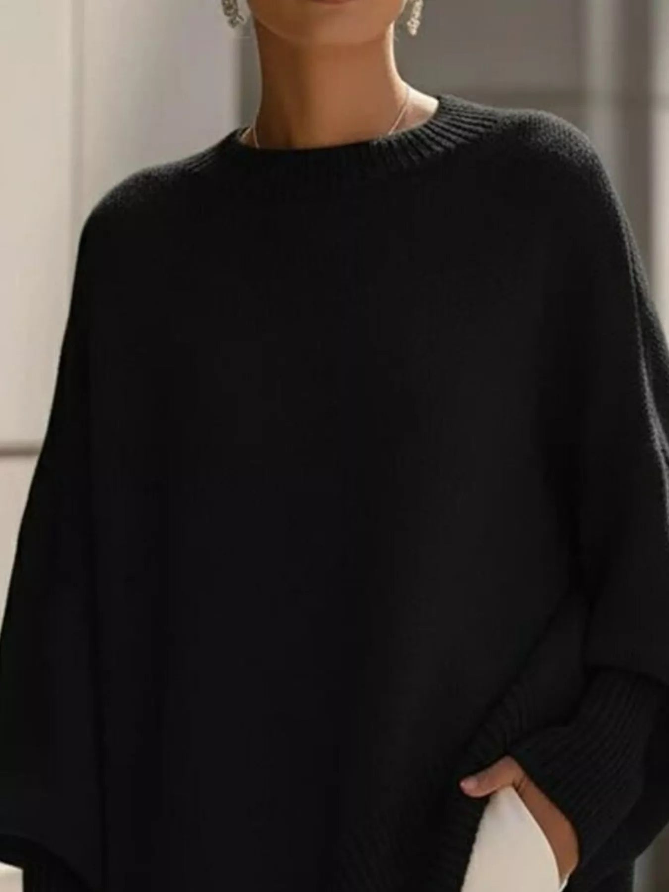 Batwing Sleeve Oversized Sweater