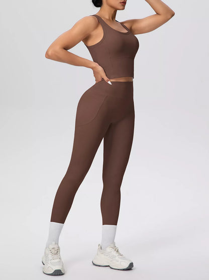Scoop Neck Tank & High-Waisted Leggings Set