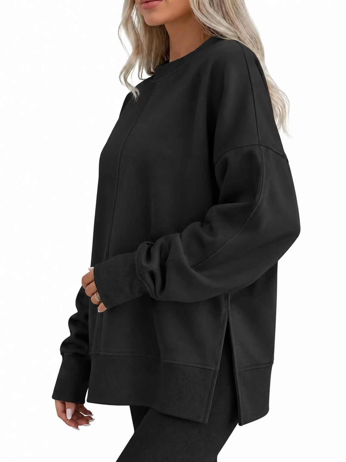 Oversized crew neck sweatshirt, view 8