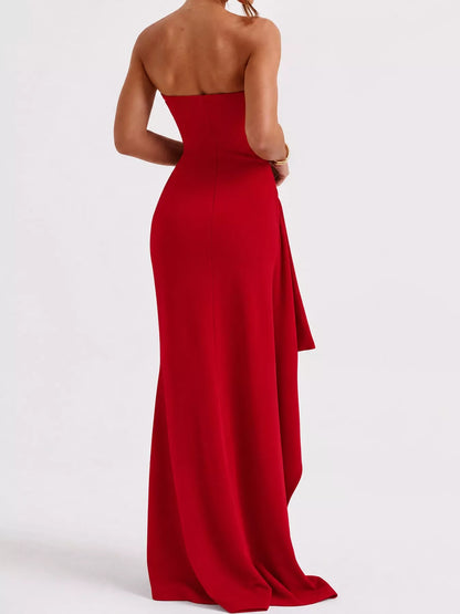 Strapless high-slit bodycon dress, view 22