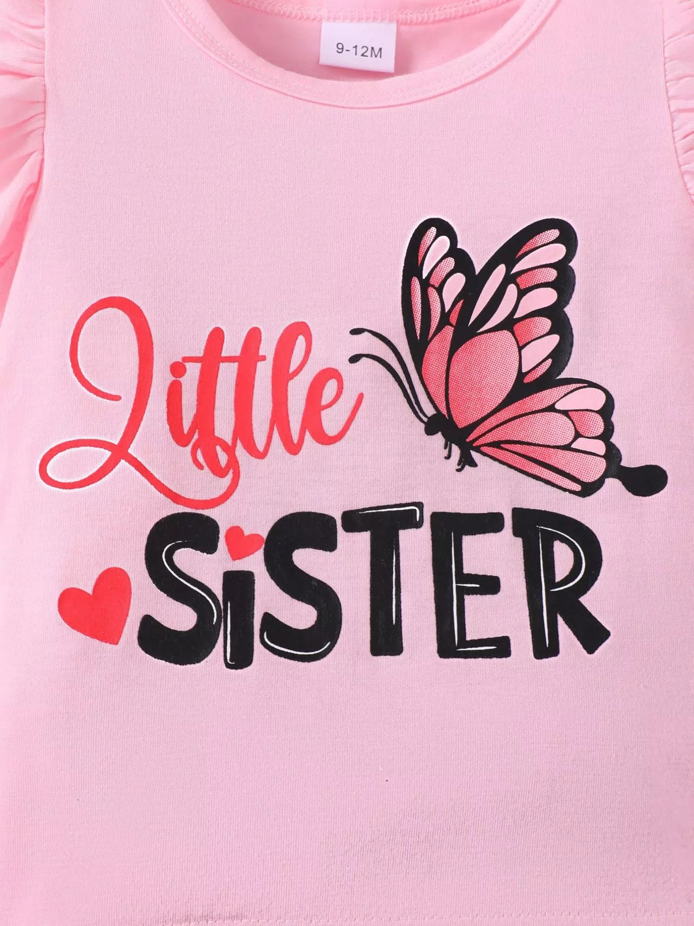 Children's Little Sister Butterfly Print Set