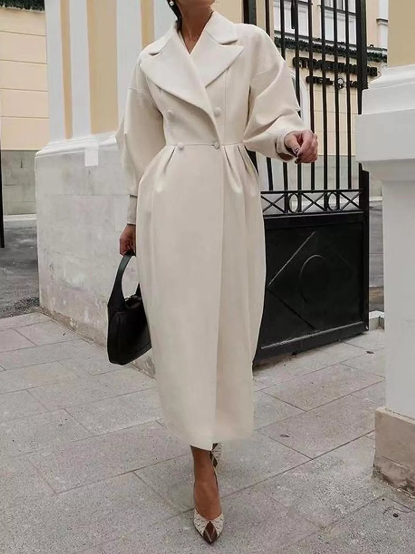 Double-Breasted Longline Coat