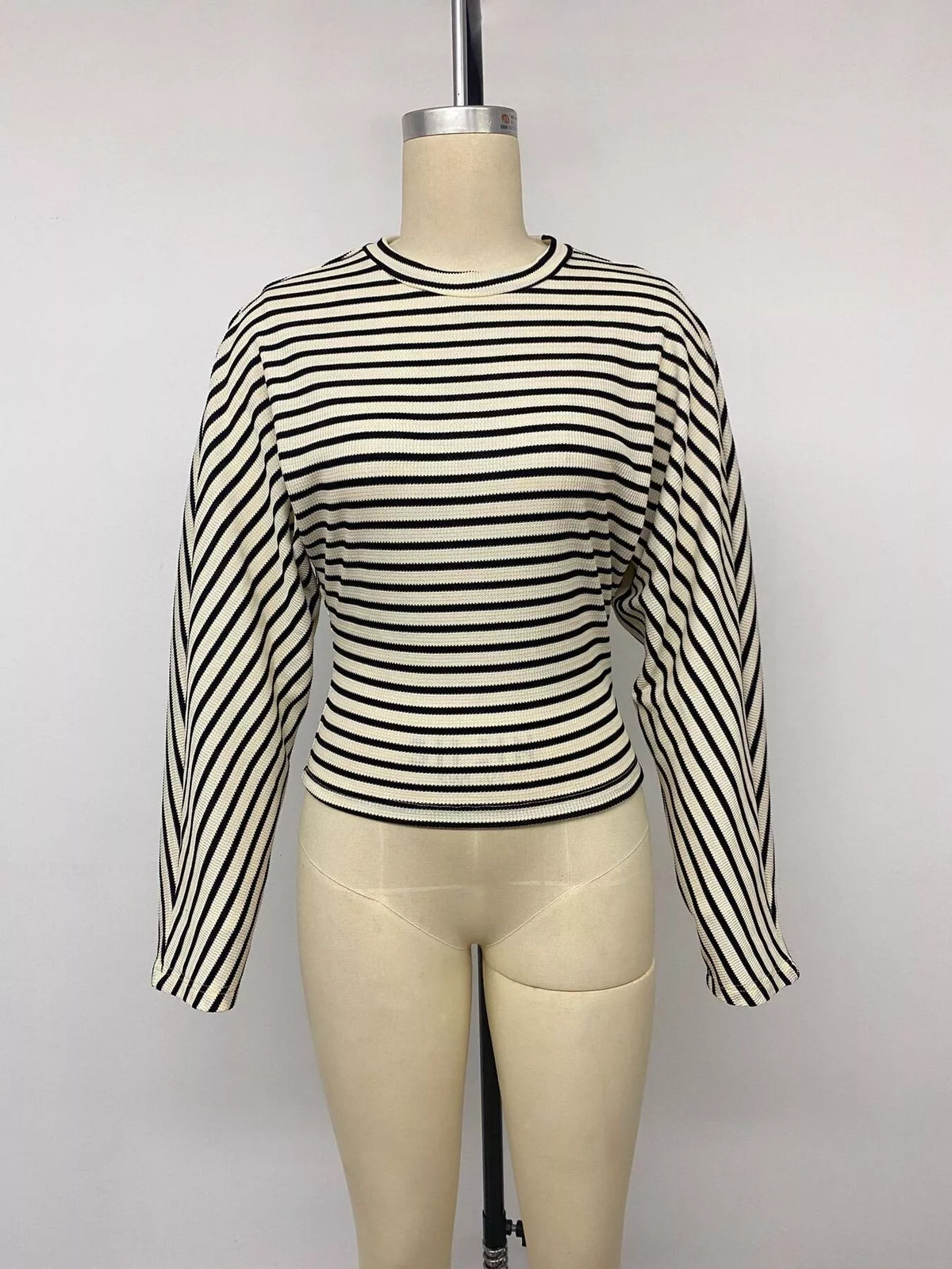 Striped Batwing Sleeve T-Shirt