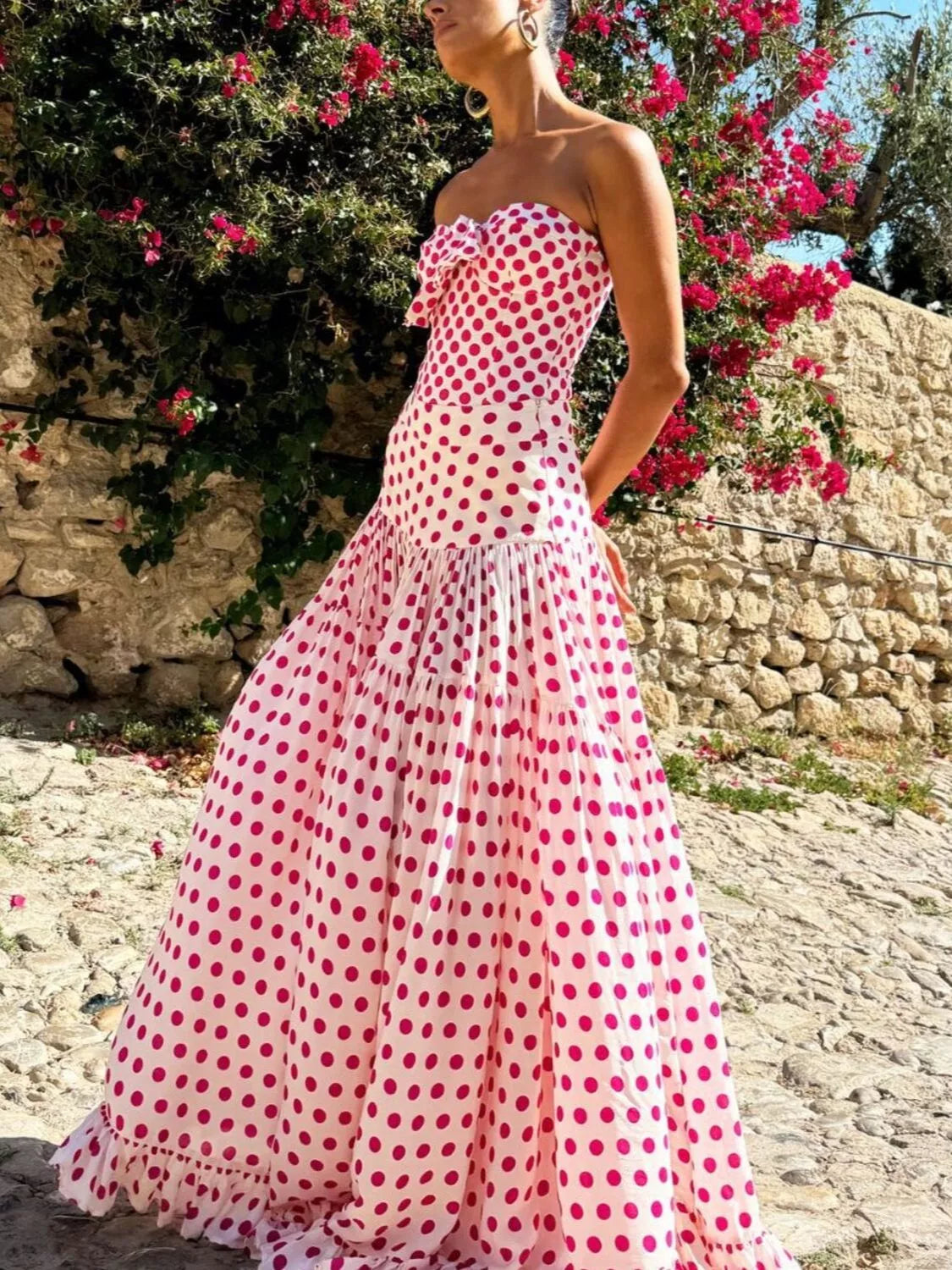 Swimsuit and skirt set in Red
