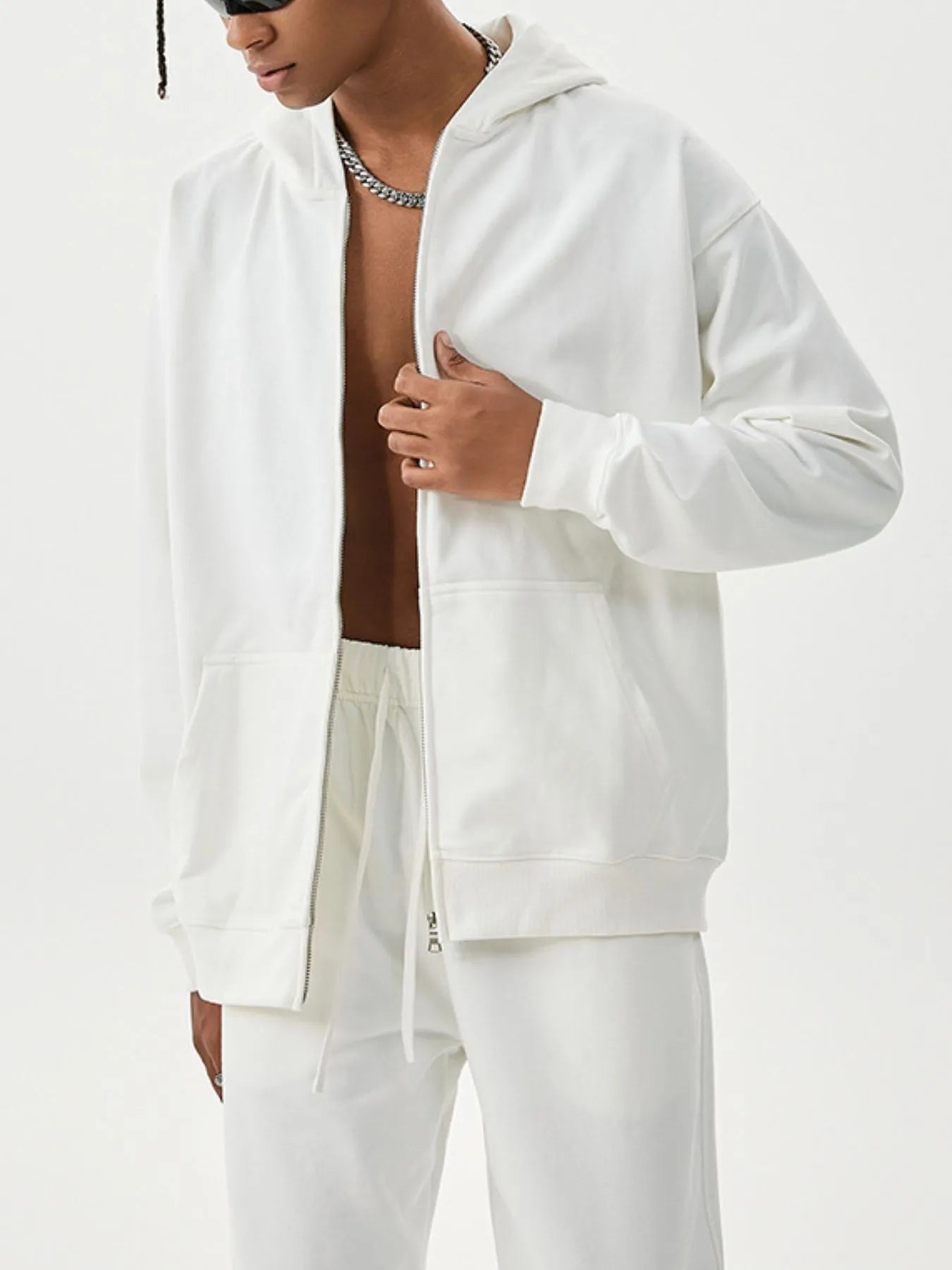 Men's Full Size Zip Up Long Sleeve Hoodie