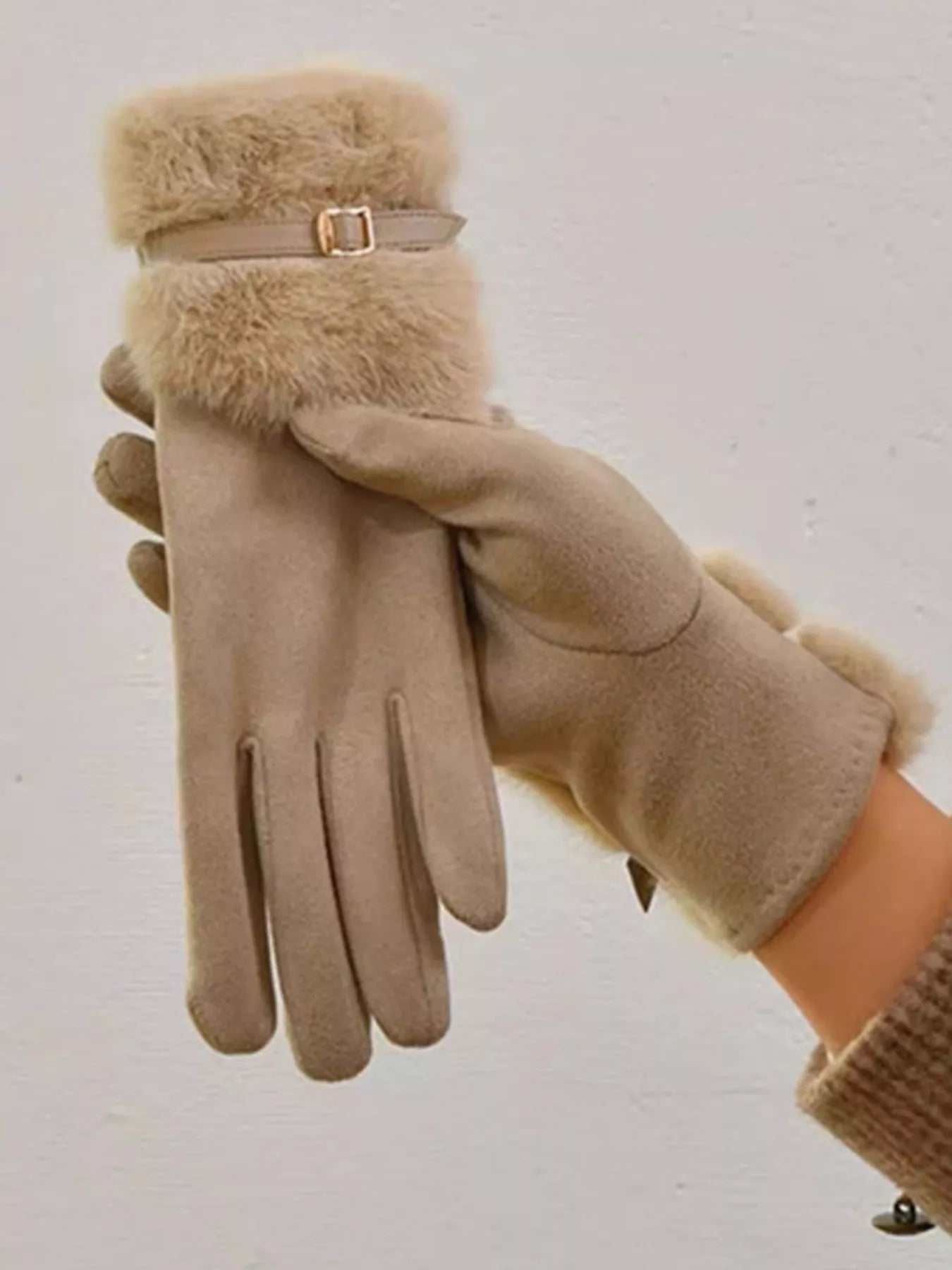Faux Fur Cuff Gloves