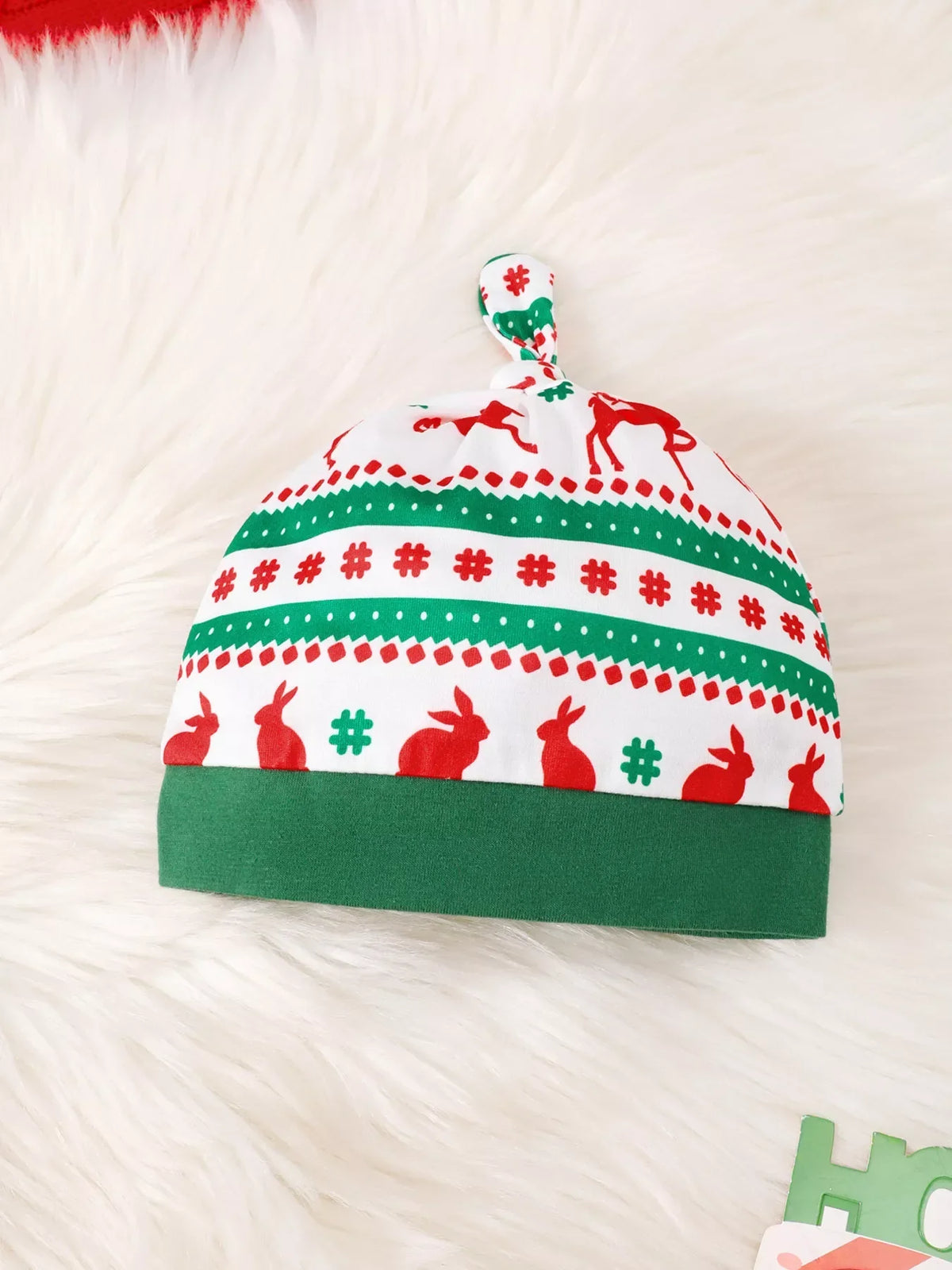 Children's Santa & Reindeer Print Bodysuit Set