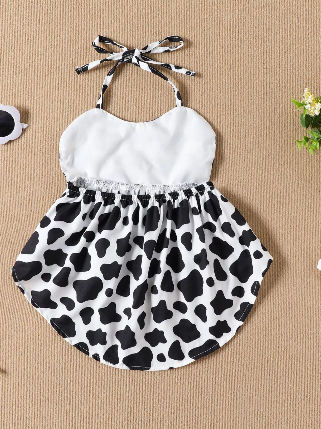 Children's Halter Neck Cami and Denim Shorts Set