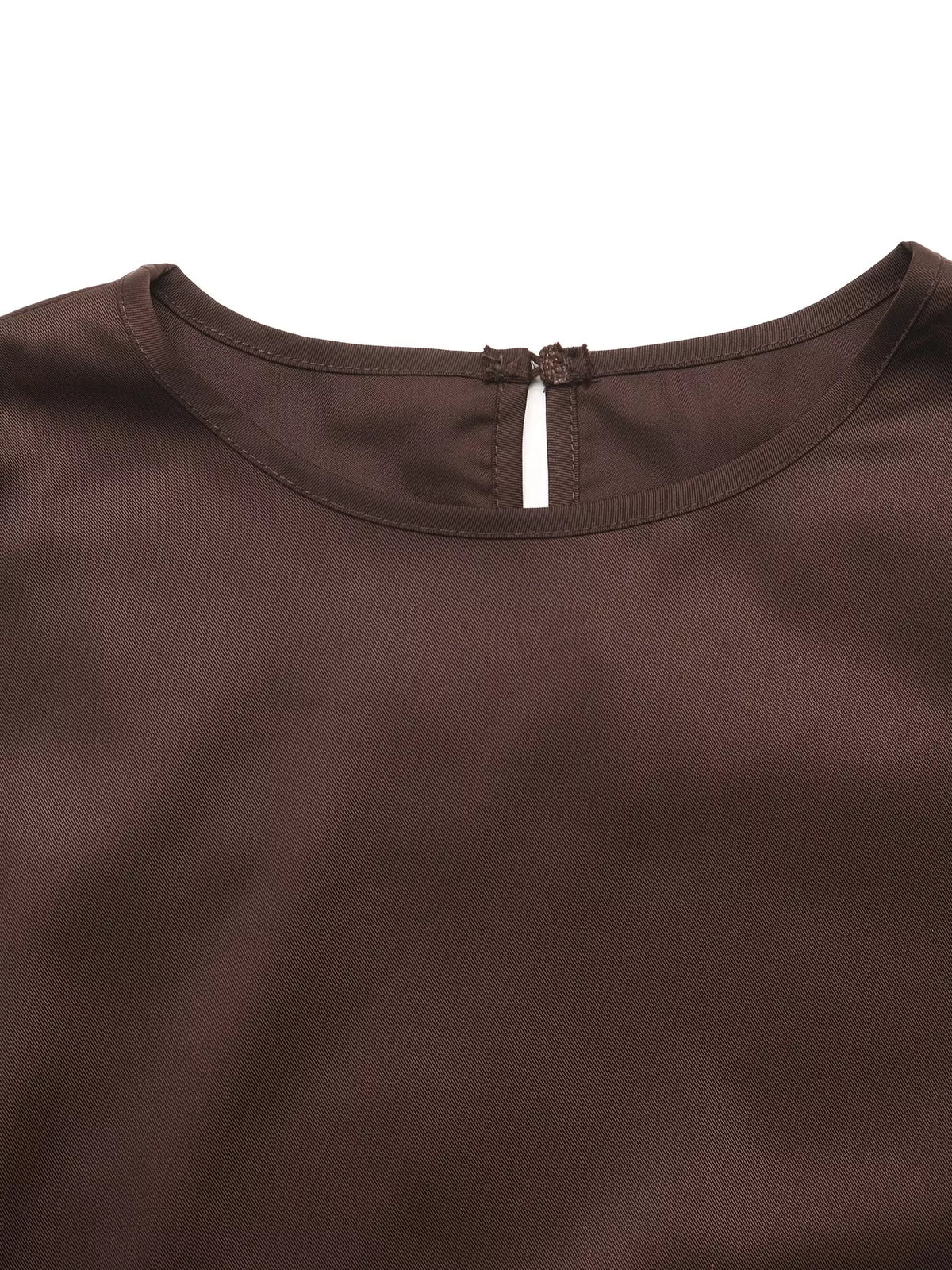 Plus size lace-trim satin blouse, view 7