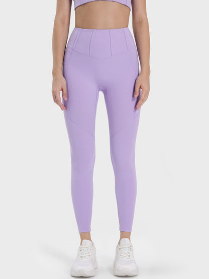 Pocketed High Waist Active Leggings - MONLANE