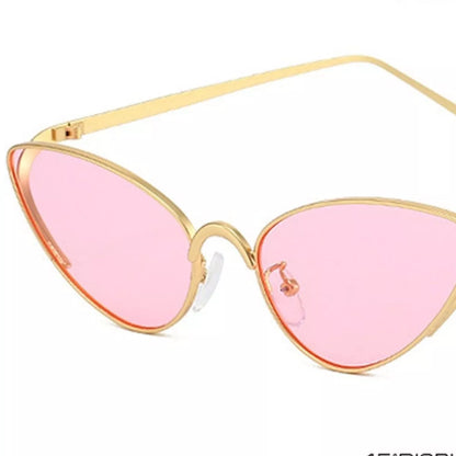 Gold-Rimmed Cat-Eye Sunglasses