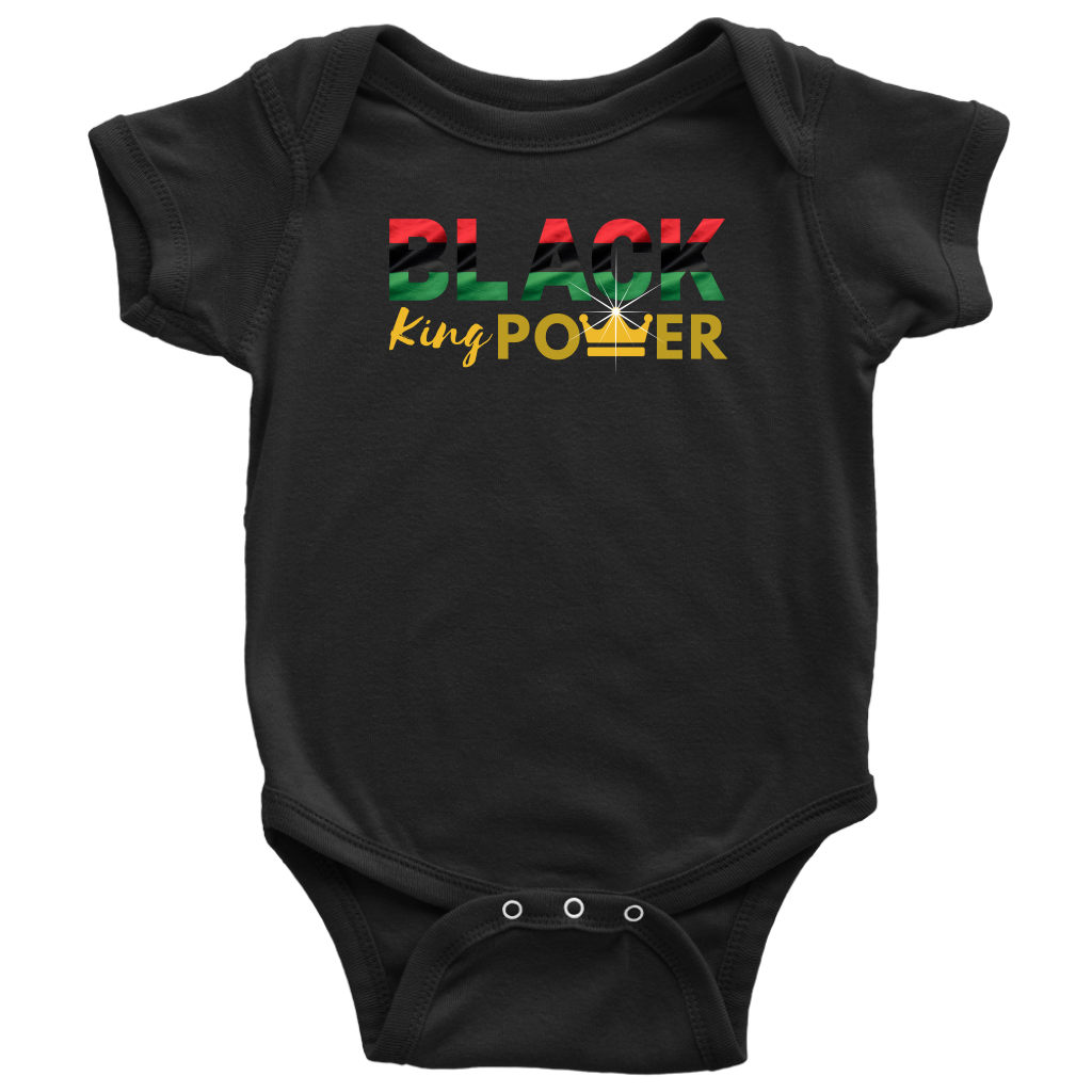 Black King Power Baby Bodysuit - MONLANE