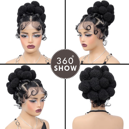 Synthetic Braided Wigs Hand-tied