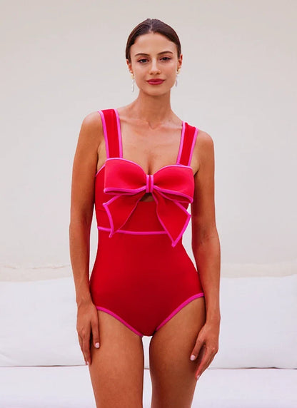 Vintage bow swimsuit in Onepiece 1