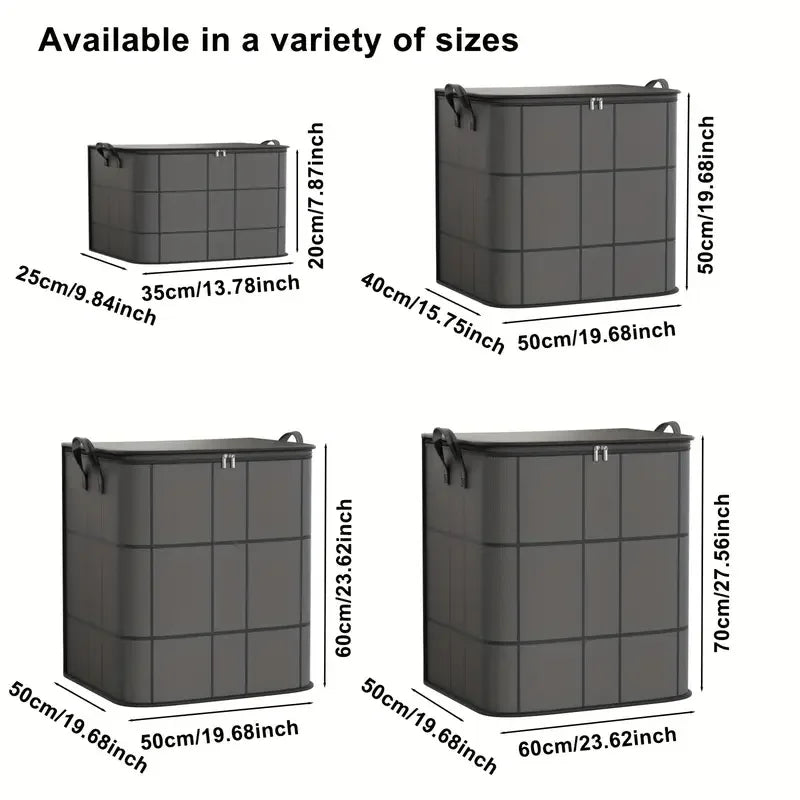 Black Woven Cotton Quilt Storage Bag