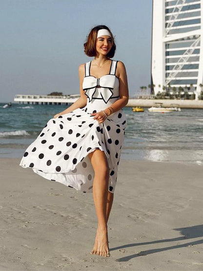 Vintage bow swimsuit, view 2
