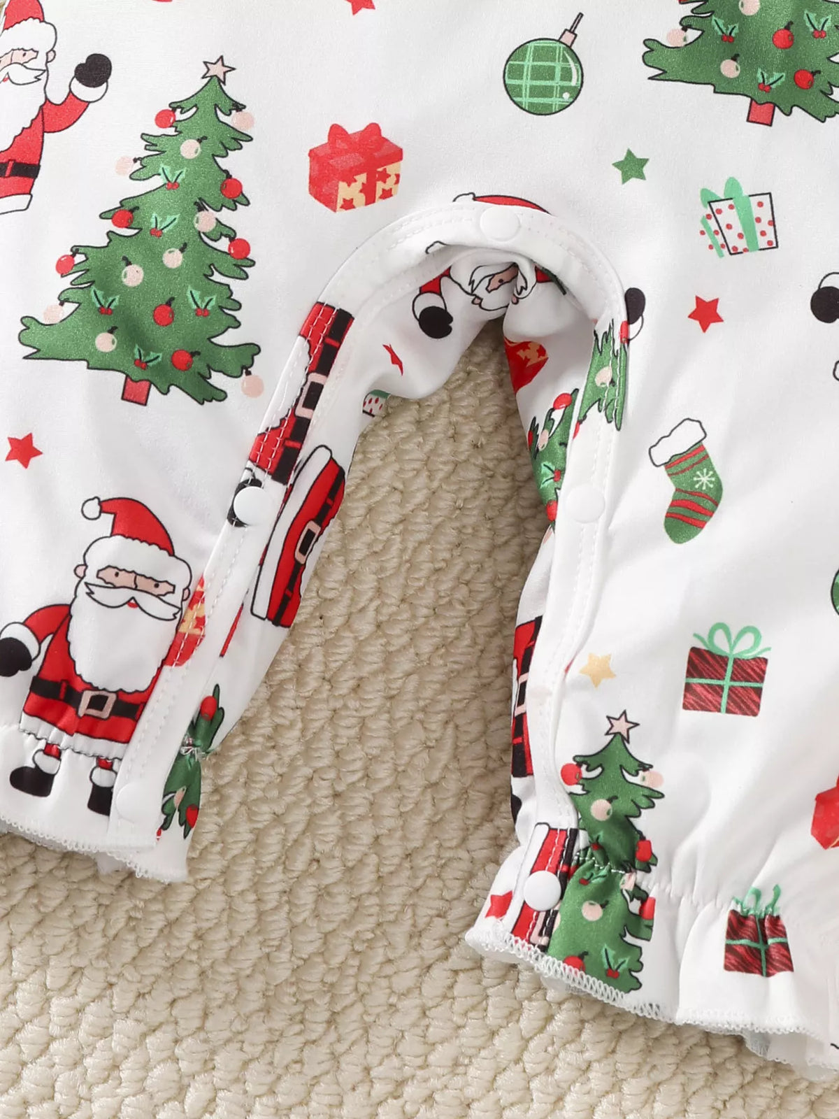 Baby Santa print jumpsuit set, view 2