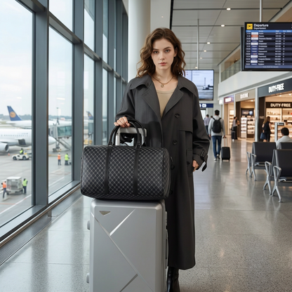 Geometric Pattern Travel Duffel Bag
