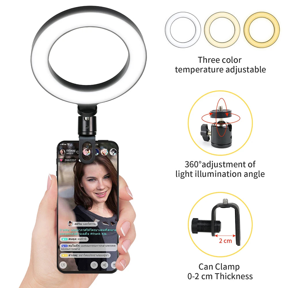 6.3 Inch LED Ring Lights Round Lamp