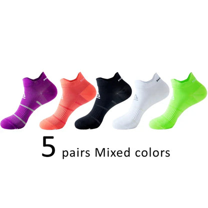 5 Pairs Sport Ankle Crew Nylon Compression socks