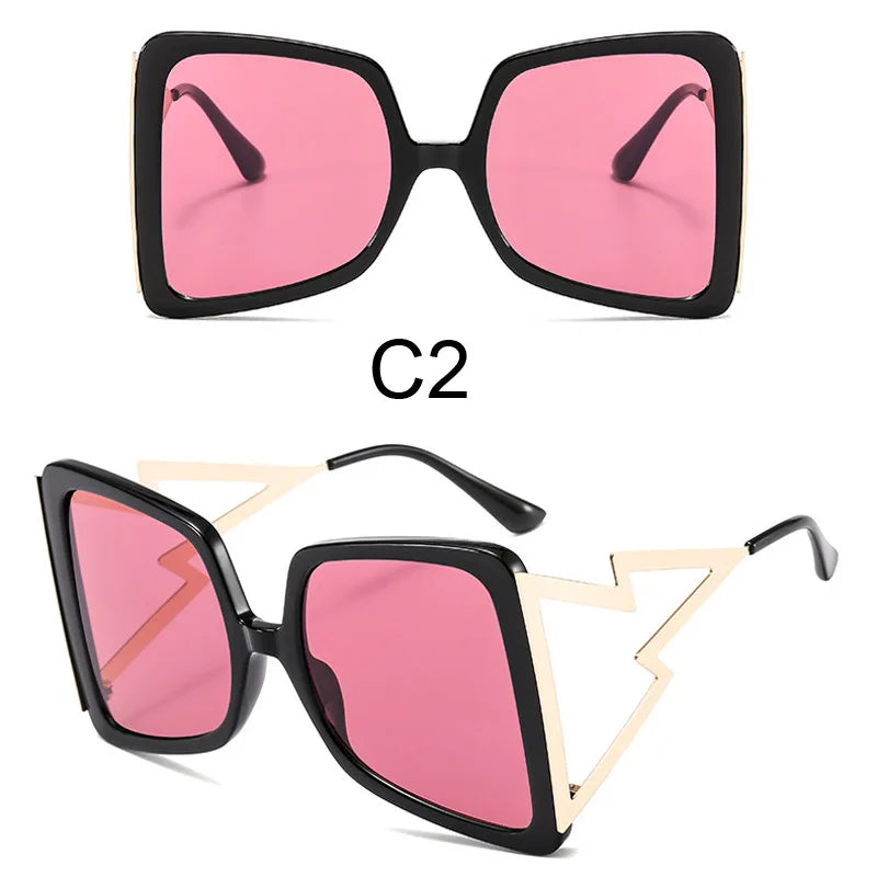 Oversize Bow Shape Square Sunglasses