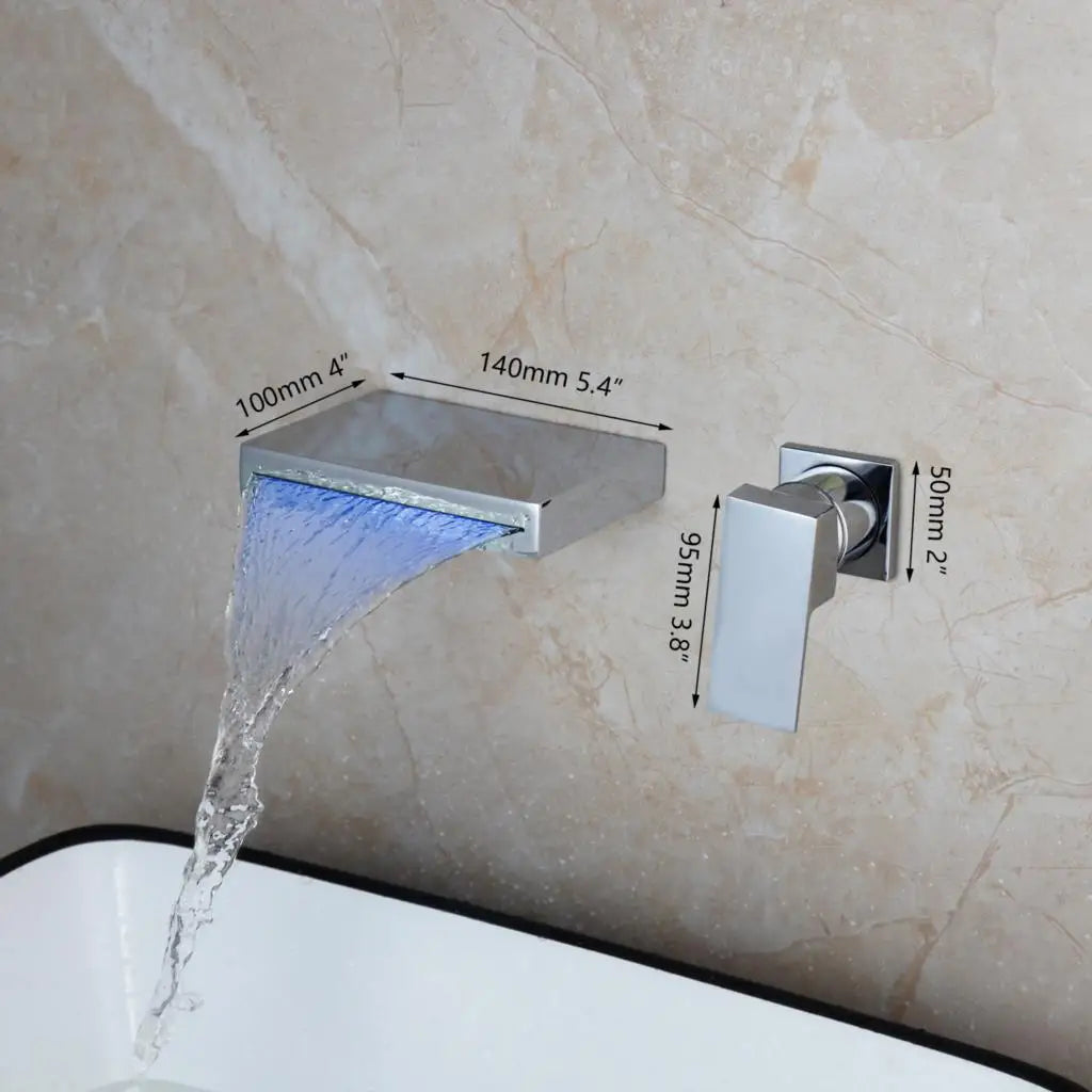 LED Waterfall Bathtub Faucet