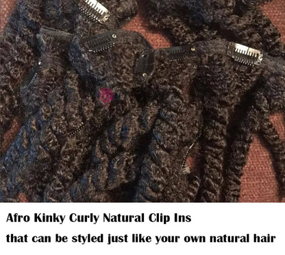 4B 4C Afro Kinky Curly Clip In Human Hair Extensions