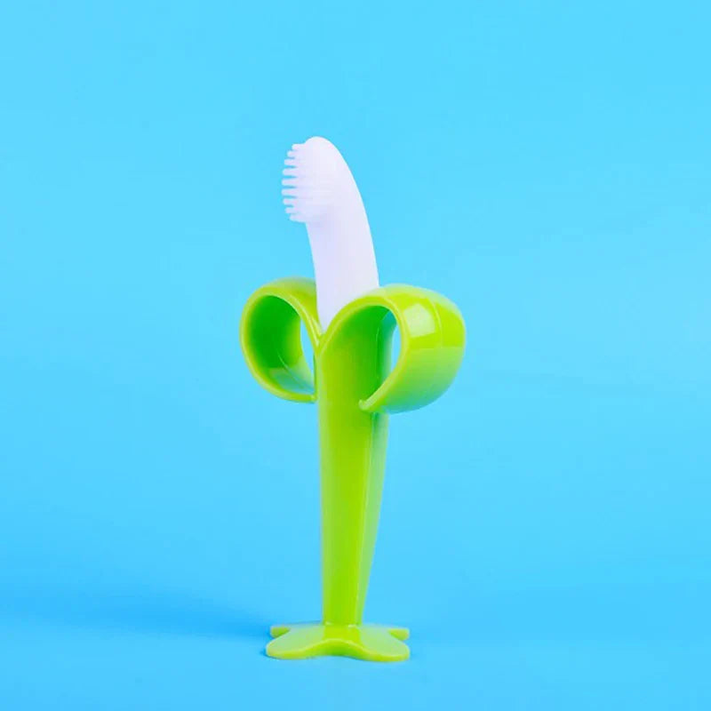 Baby Silicone Training Toothbrush Teething Ring