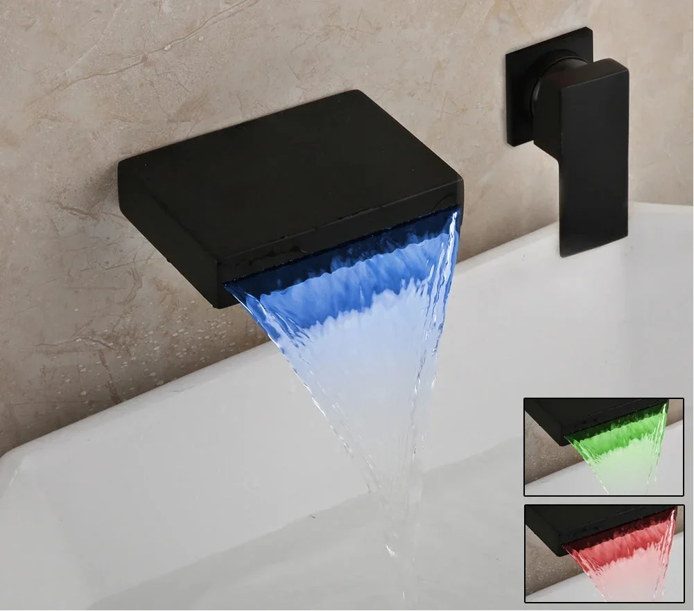 LED Waterfall Bathtub Faucet