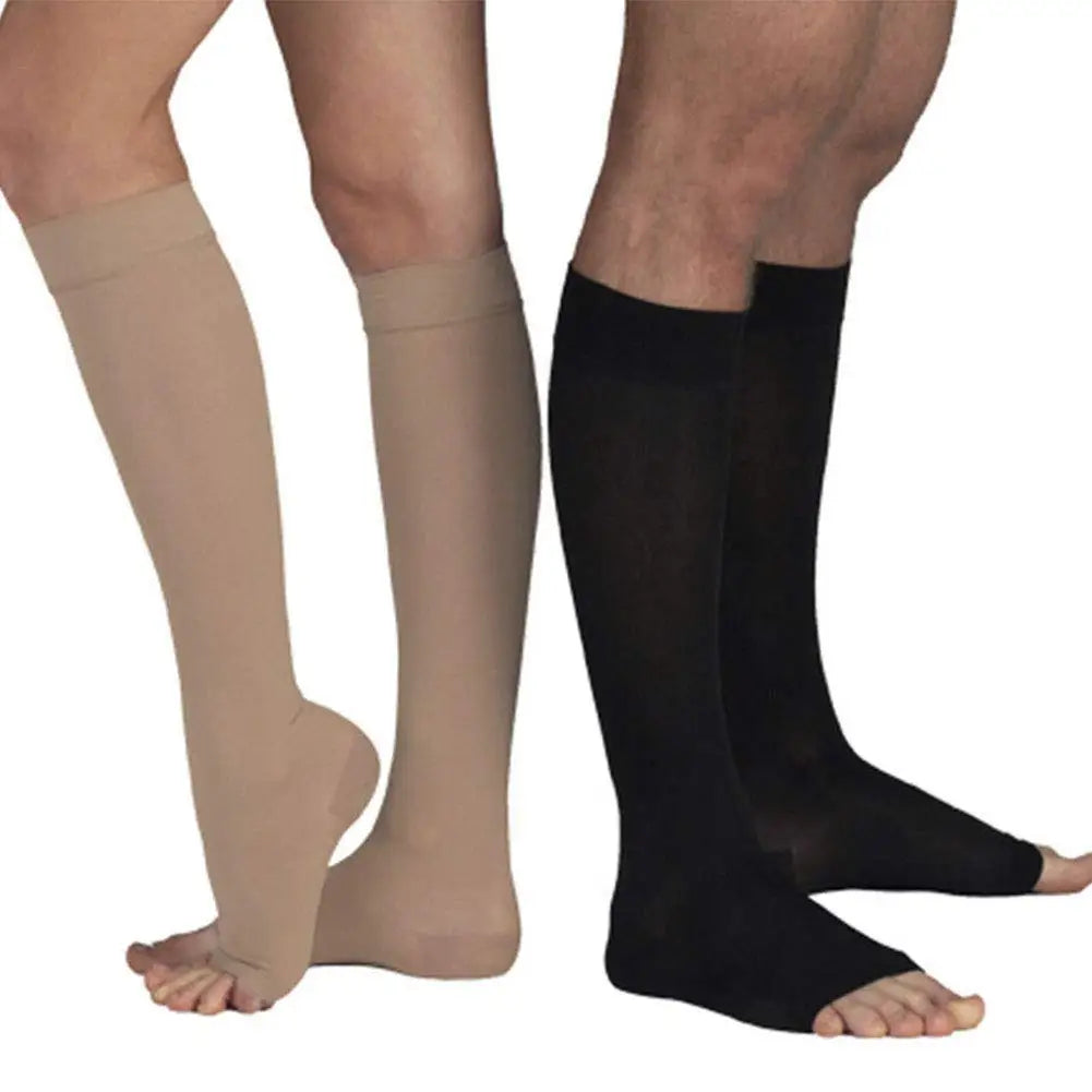 Open Toe Knee High Calf Compression Socks Women & Men