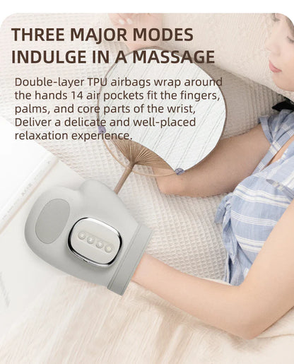 6 in 1 Smart Airbag Full Hand Massager Wrist Palm Finger Muscle Relaxation Kneading Vibration Massage Machine