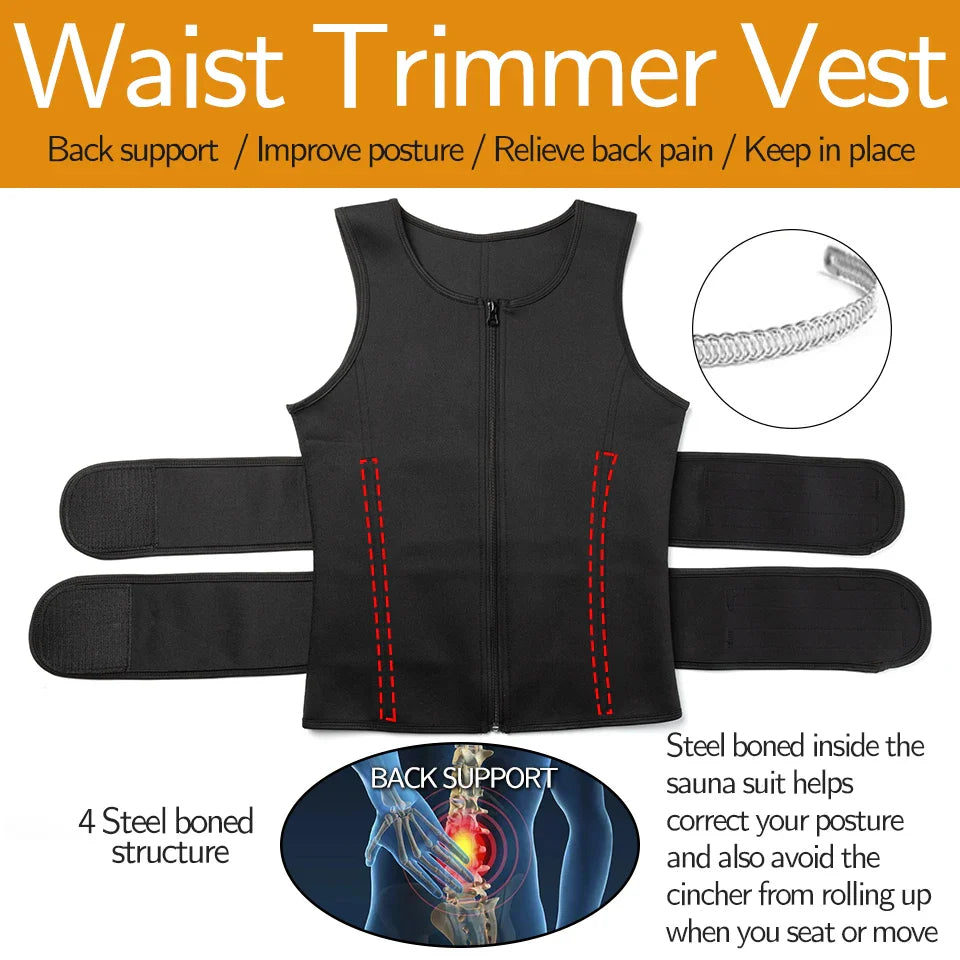 Men Body Shaper Waist Trainer Vest