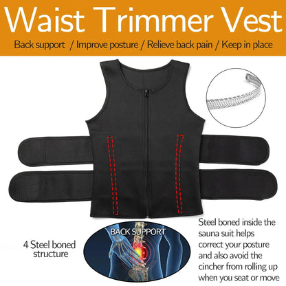 Men Body Shaper Waist Trainer Vest