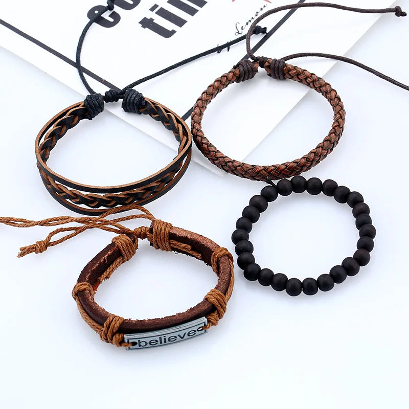 Black Believe Bracelets for Men