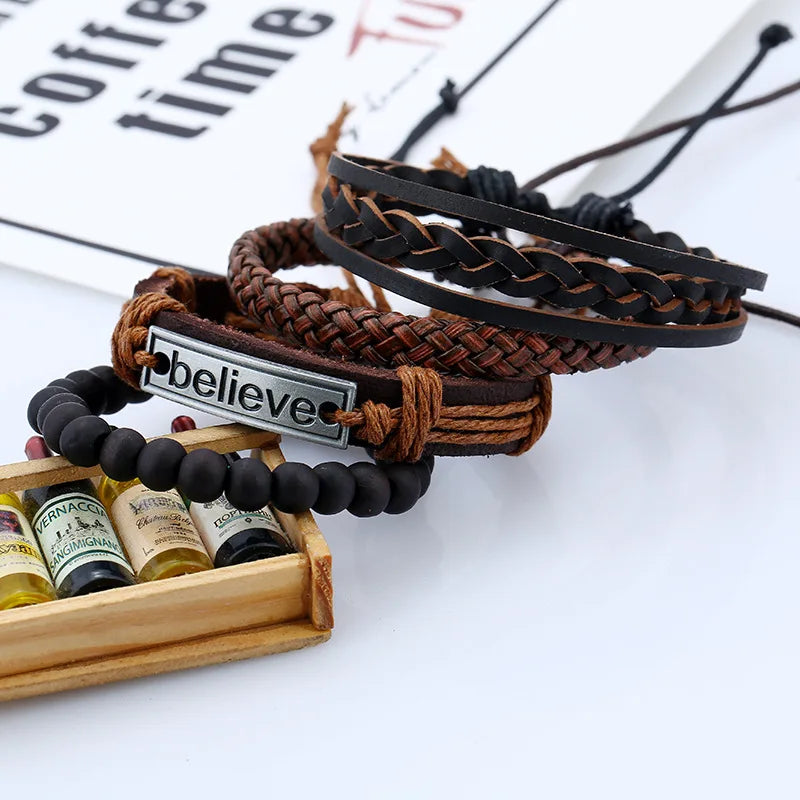 Black Believe Bracelets for Men