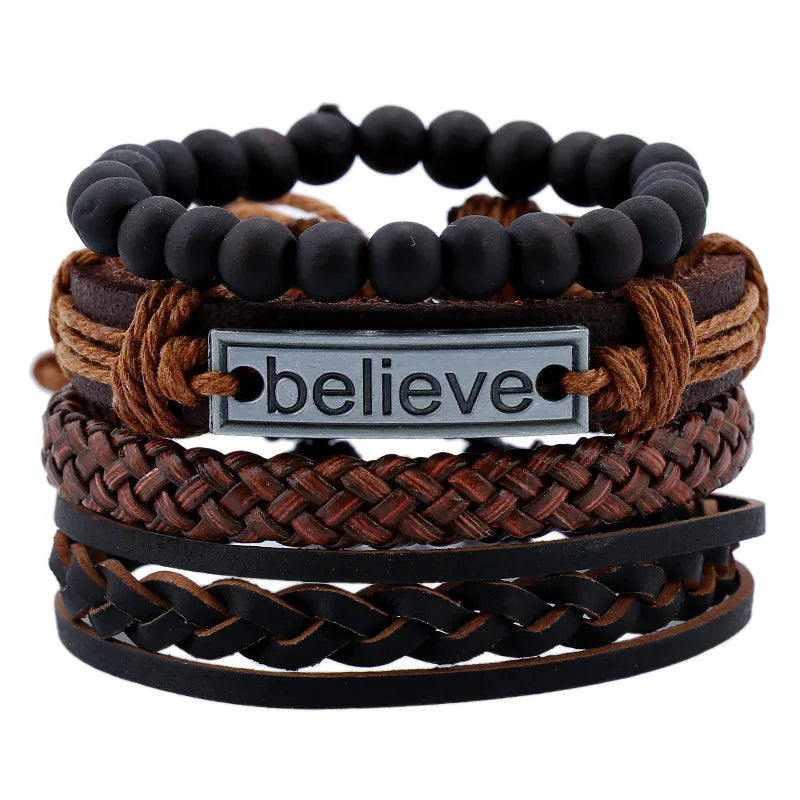 🎁 Black Believe Bracelets for Men (100% off)