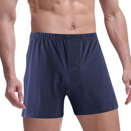 Mens Breathable Cotton Sleeping Shorts