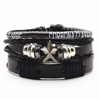 3 Pcs/Set Leather Bracelets