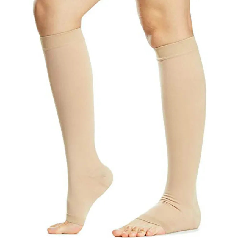 Open Toe Knee High Calf Compression Socks Women & Men