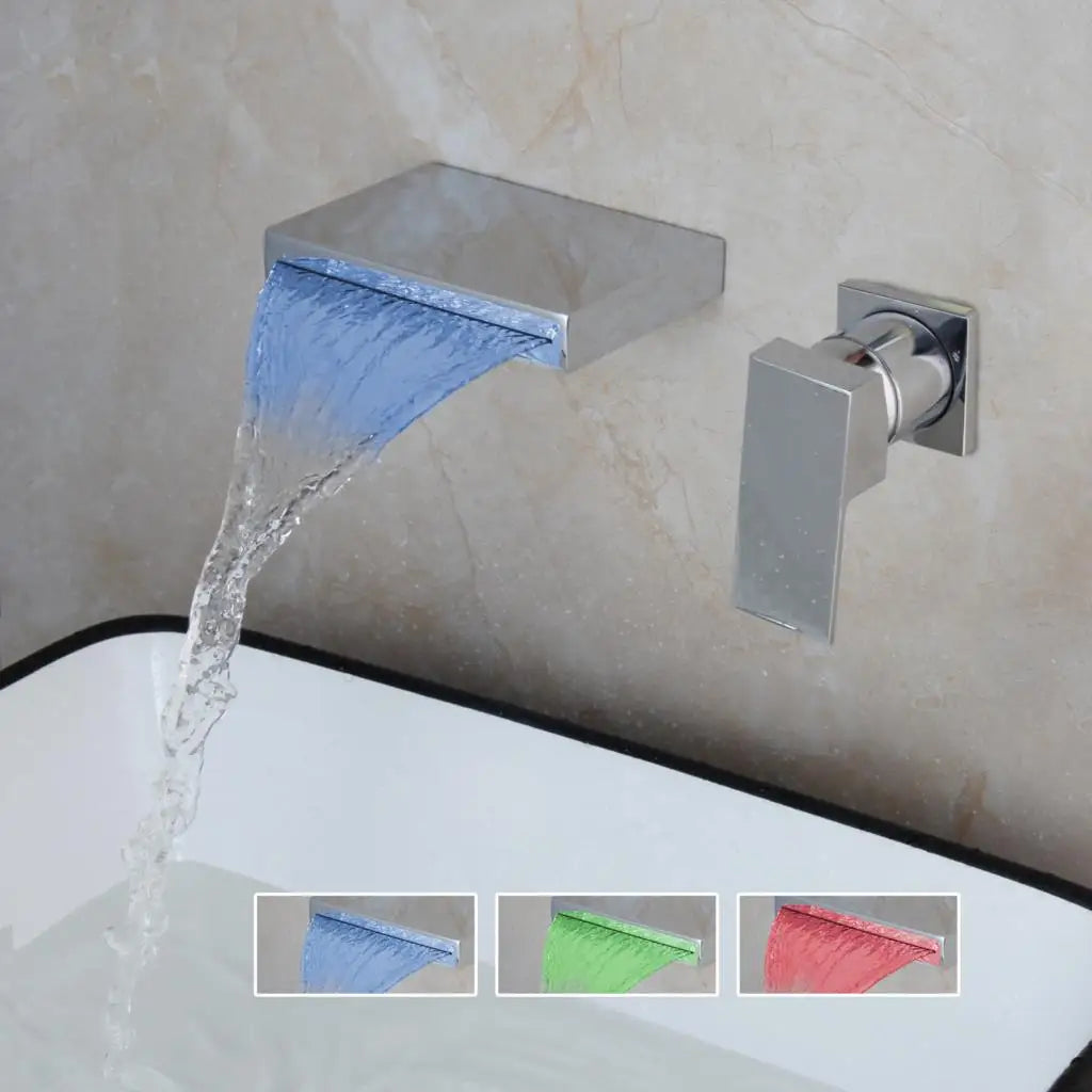 LED Waterfall Bathtub Faucet