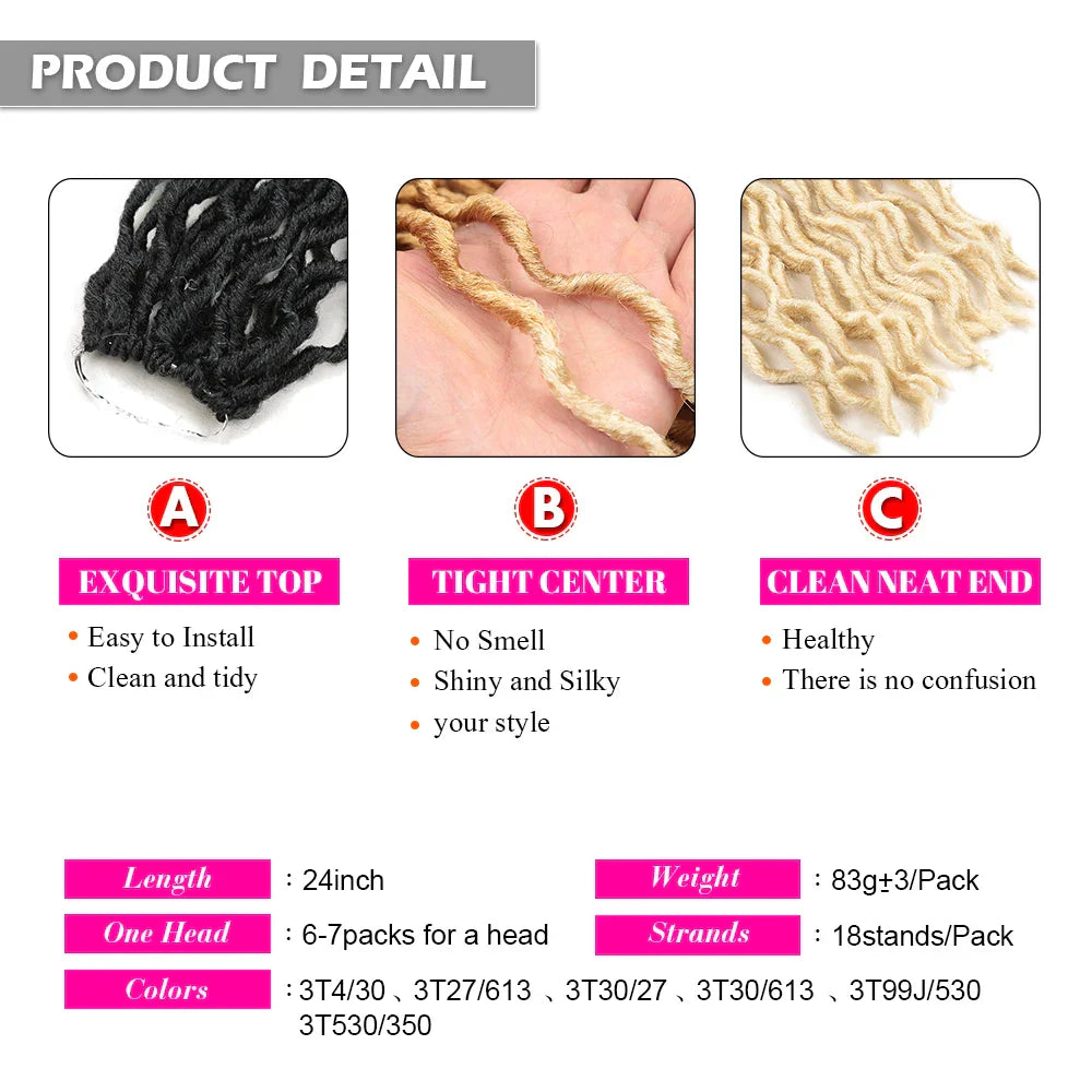 24Inch Soft Wavy Gypsy Locs