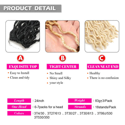 24Inch Soft Wavy Gypsy Locs