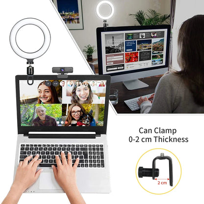 Clip-on desk ring light, view 4